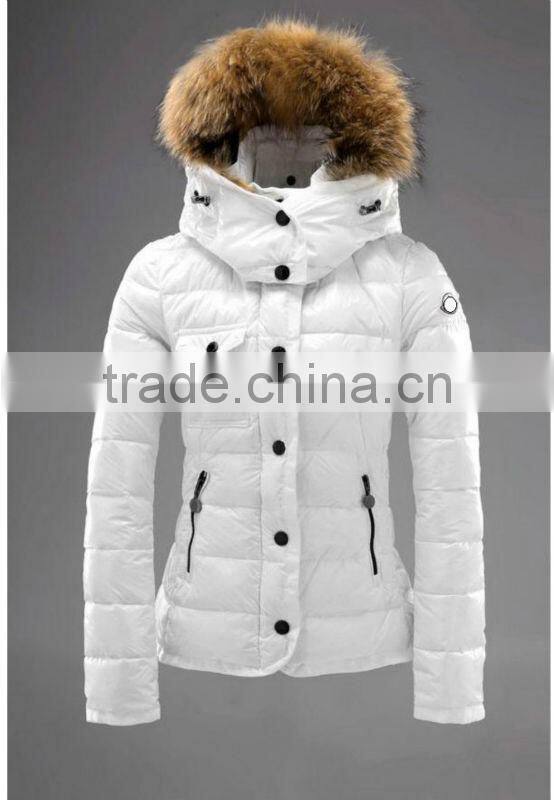 fur hood women padded winter jacket (WJ-090)