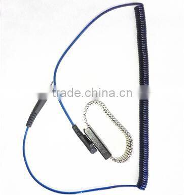 2015 ESD Dual Coiled Cord Metal Wrist Strap,ESD bracelet