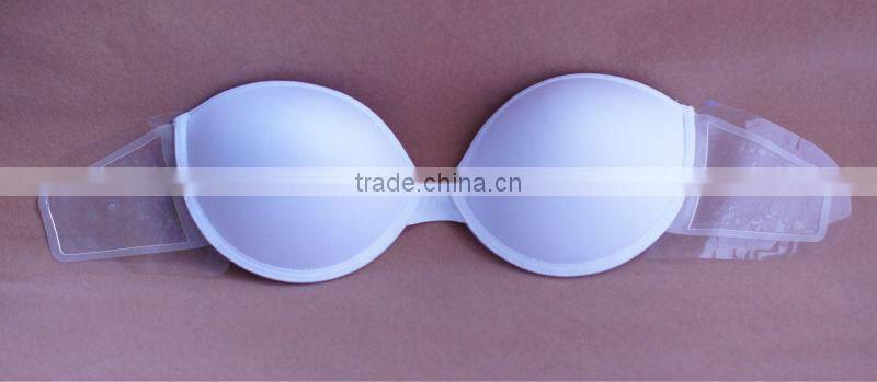 sexy women seamless strapless invisible nude bra,silicon artificial bra