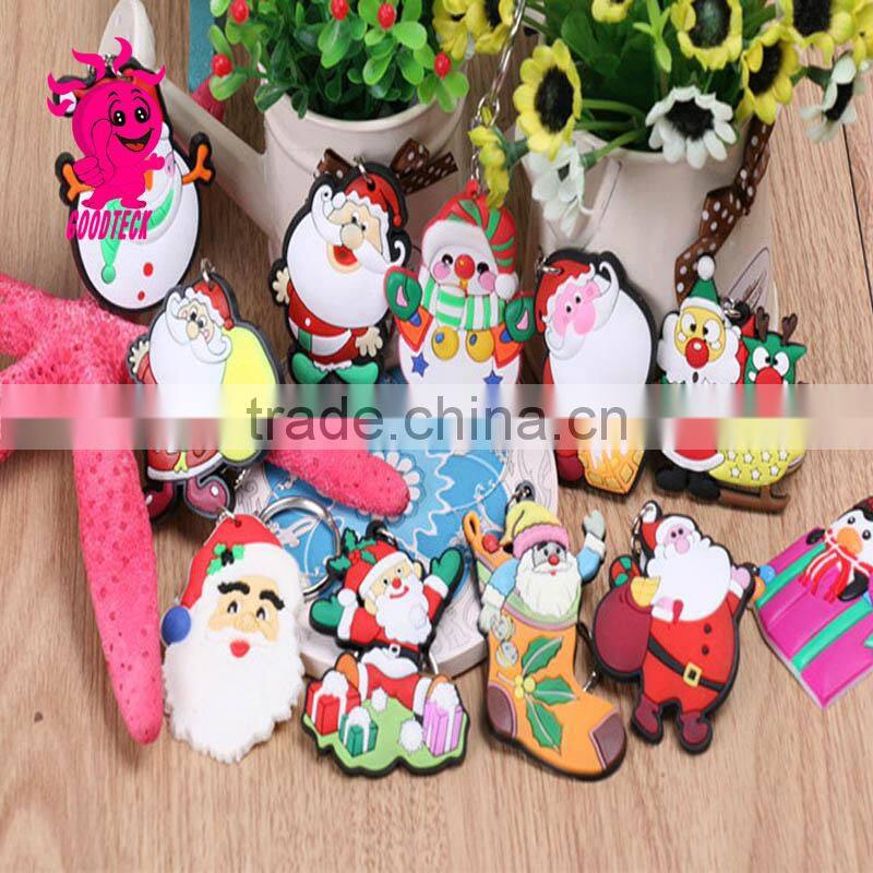 Hot sale 2015 christmas Santa Claus Small pendant Key buckle for christmas