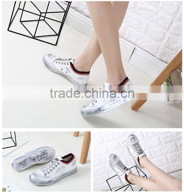 Woman made old dirty style canvas shoes wholesale