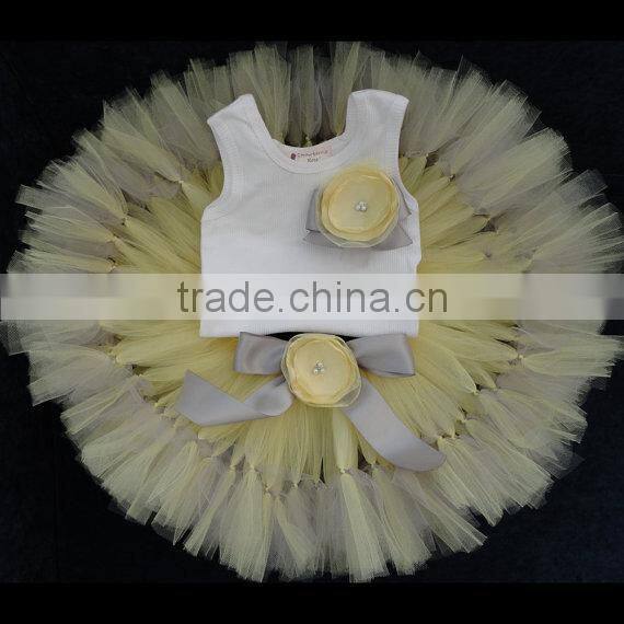 Baby Girls Pettiskirt Set Dress With Top Girls Fluffy Tulle Chiffon Fairy Pettiskirt Sets