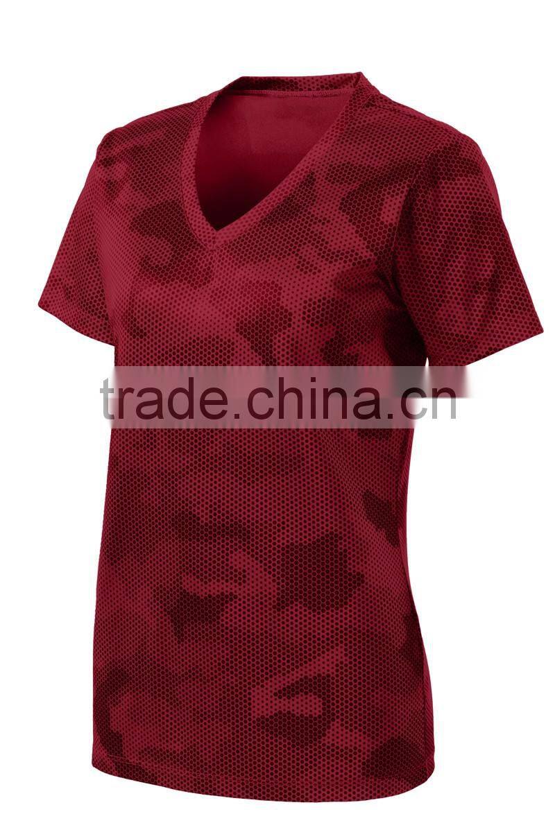 drifit camo t shirt, Polyester V-Neck Short Sleeve t shirt