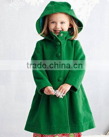 Girls Christmas Green Coat Baby Winter Coat Set