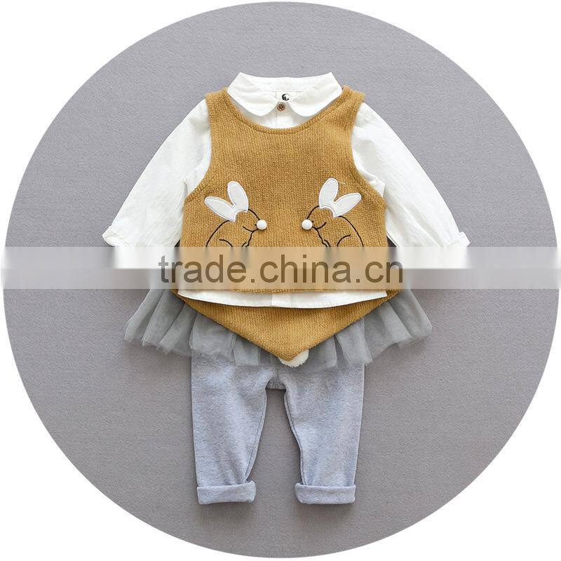 S17664A Lovely Girls Fashion Boutique Clothing Children Clothes Sets
