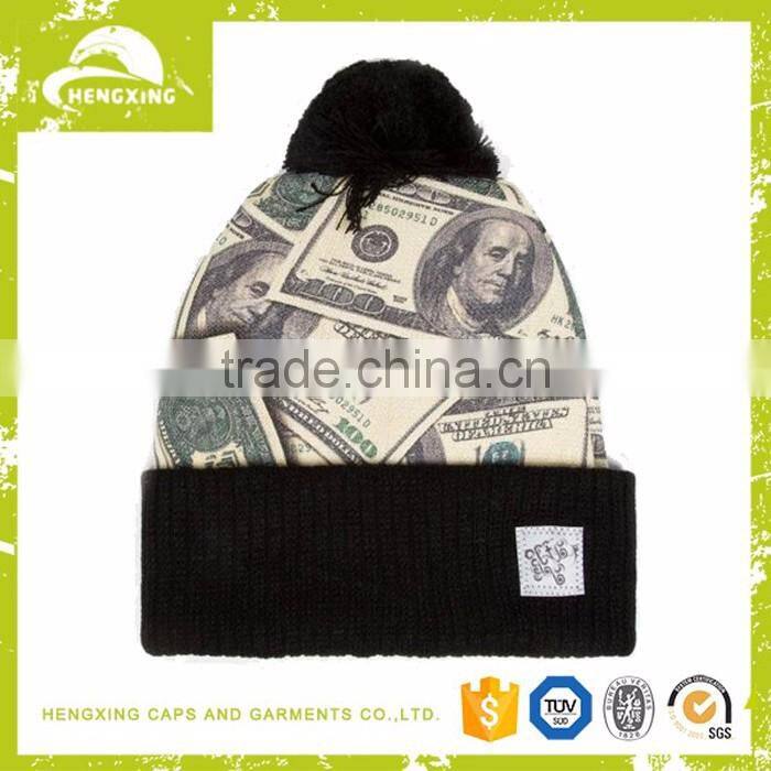 Wholesale Selling Hats Fashion Winter Hat Pom Pom Acrylic Custom Bulk Beanie