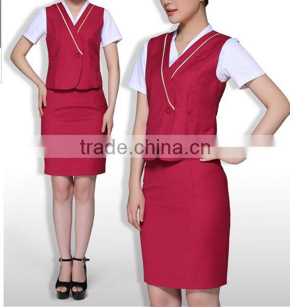 OEM Custom Women Pilot Skirt Airline Stewardess Uniform