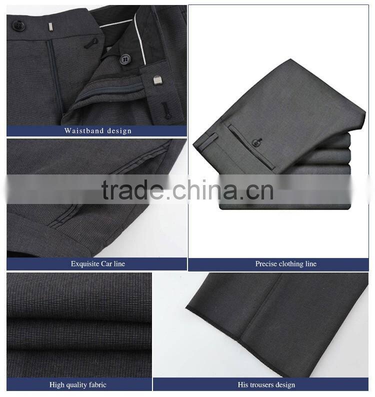 2016 Custom Factory Price Formal Grey Man Pants