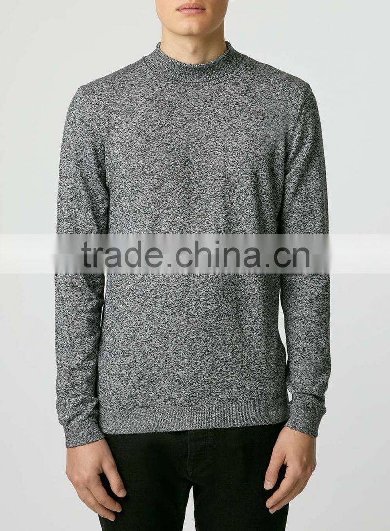 100%Cotton long sleeve roll neck jumper fashion soft touch men jumper 2016