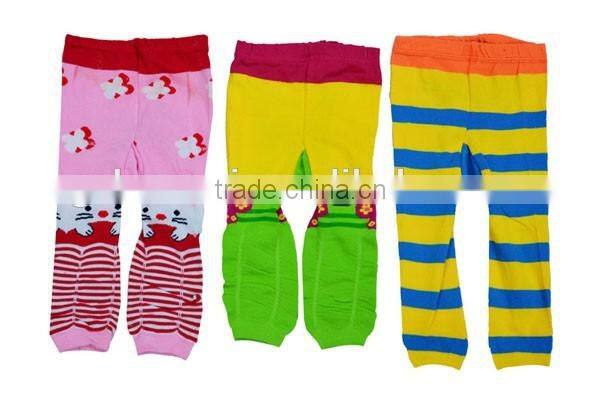 baby wearing big PP design cotton jacquard tights cute baby tights Baby Girl Pantyhose