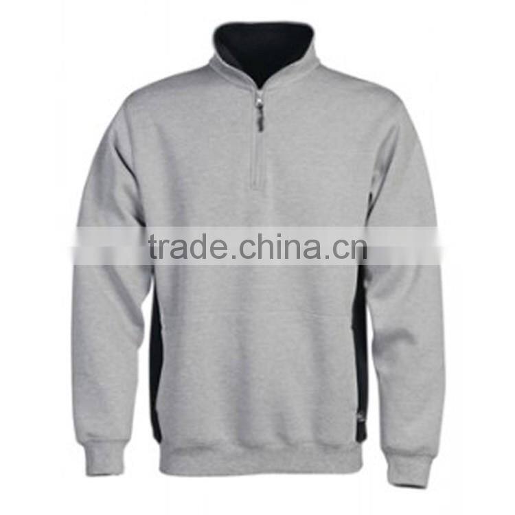 Custom 1/4zipper long sleeve sweatshirt men blank sweatshirt