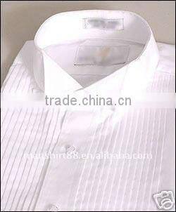 2016 man's CVC white long sleeve wing tip collar tuxedo shirt