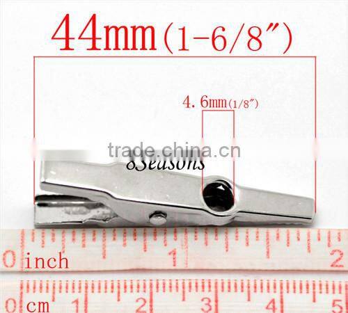 20PCs Silver Tone Strap Clips 44x8mm