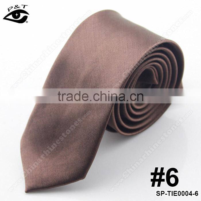 24 Colors Wholesale 100% polyster skinny ties for men skinny Men neck tie custom neckties fabric bow ties