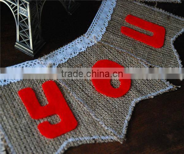 wholesale wed gift, gift for wed burlap and felt bunting