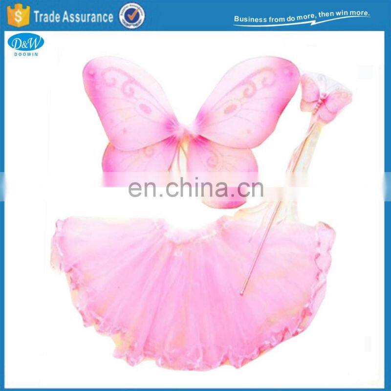 3pcs Butterfly Fairy Costume Dress Up Set with Wings/Tutu/Wand
