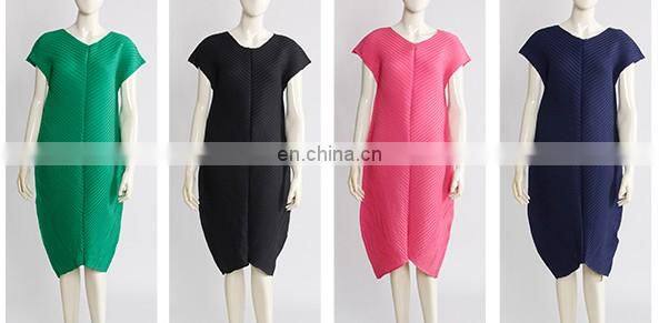 Dongguan clothes factory women wear pure color casual outdoor dresses