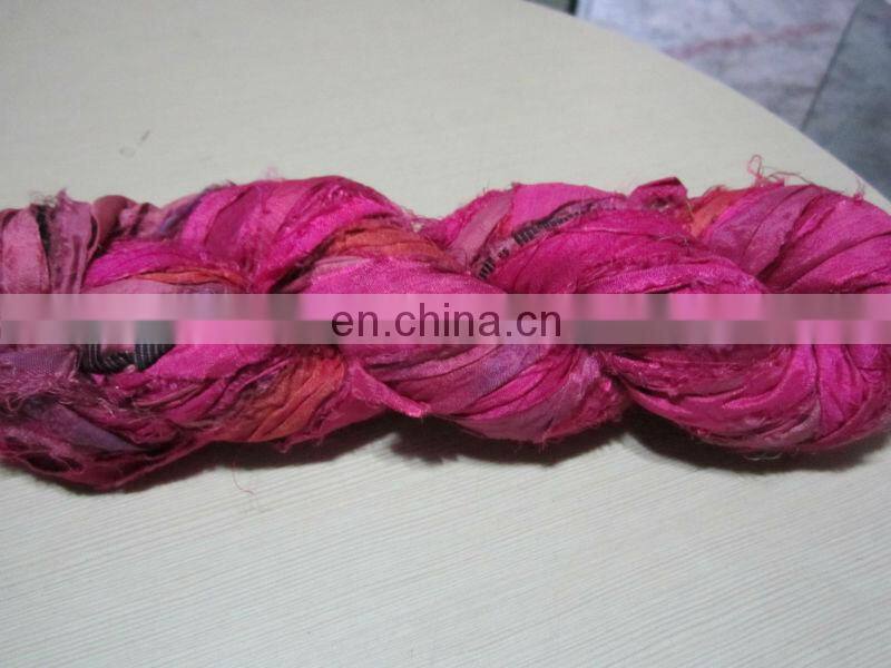Recycled sari silk ribbon