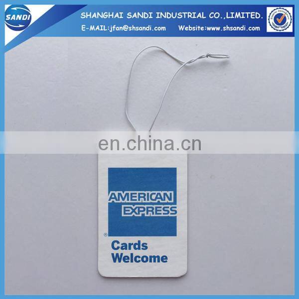 Promotional custom hanging auto air freshener with printing