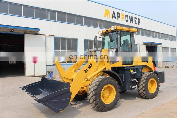 1.6ton ZL16F hydraulic front wheel loader ce approved