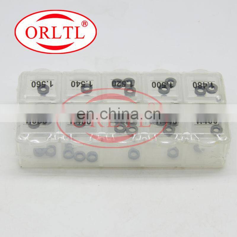 ORLTL B48 New Fuel Injection Washer Size 1.38mm-1.56mm And Common Rail Injector Adjustment Shims 50 Pieces / Box