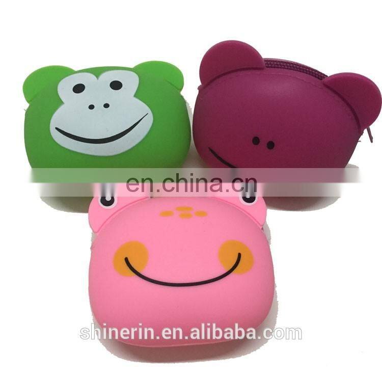 Women Gender Classic Zipper Emoji Coin Bag Custom Cartoon Design Ladies Clutch Silicone Purse Wallet