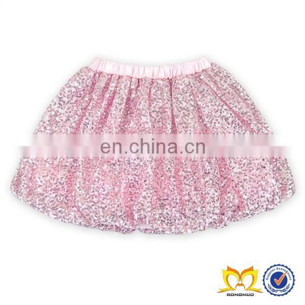 2019 Summer Style Silver Shiny Sequin TuTu Skirt Wholesale Baby Girls MiNi Skirt