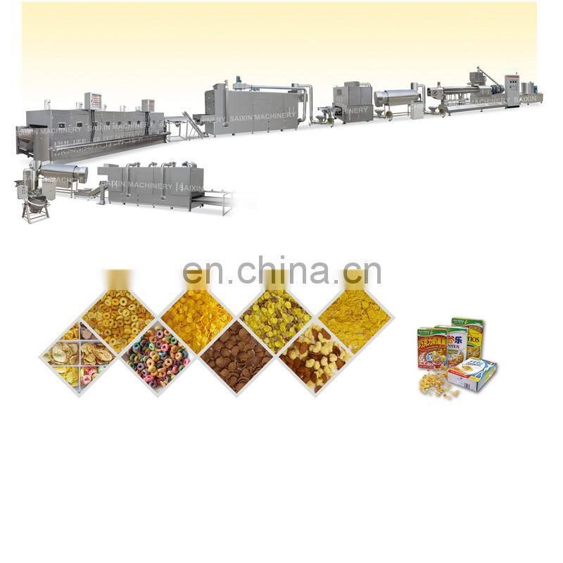 jinan saixin 150kg/h corn flakes making machine price india breakfast cereals making extruder processing line