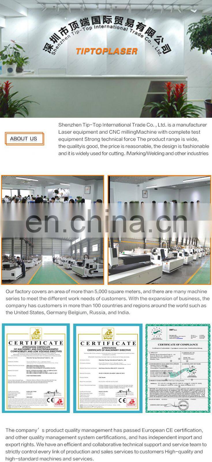 Industrial CNC professional pipe cutter Two Chuck Laser Tube Cutting Machine 1000w