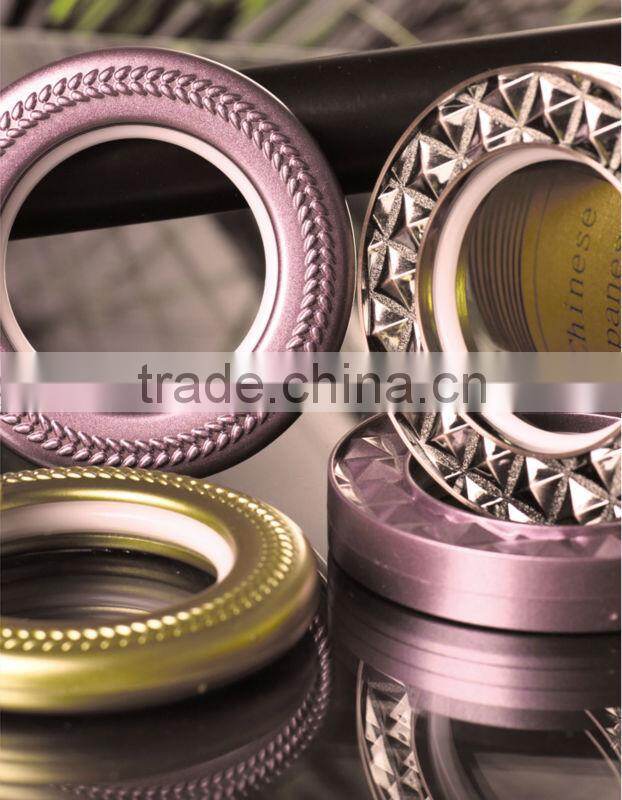 W Plastic Curtain Eyelet iron ring abs plastic rings