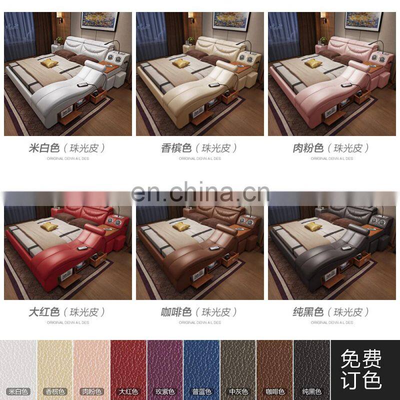 Luxury Italian Genuine White Modern Beds