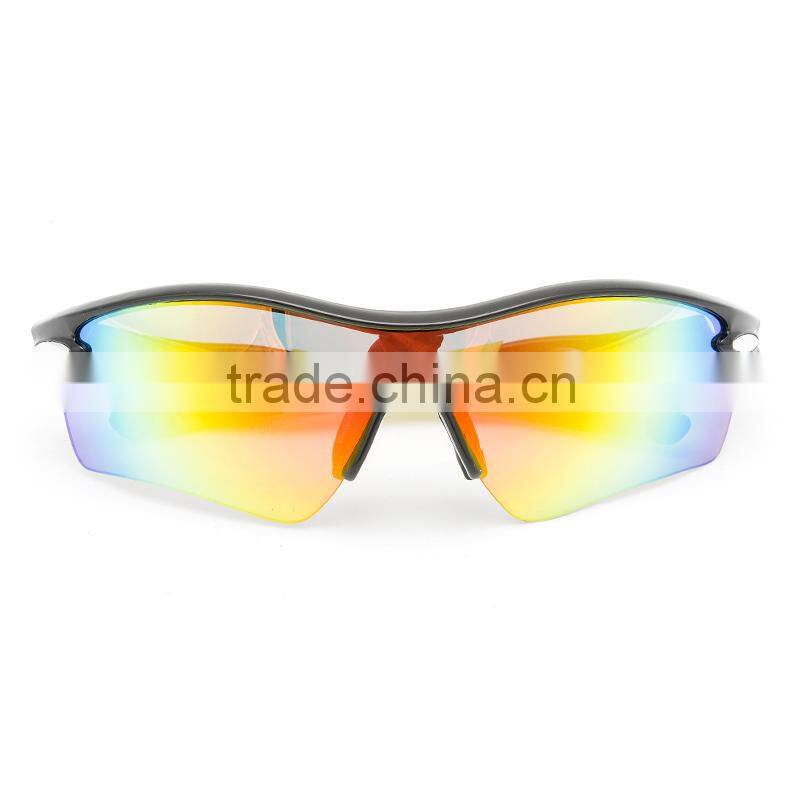 5 lens replaceable bicycling riding sport sunglasses with strap