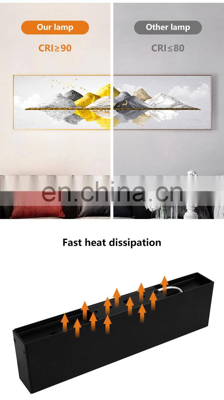 Black Aluminum Anti Glare Office Workplace Lighting System Surface Mounted 10W 20W 30W Led Linear Downlight