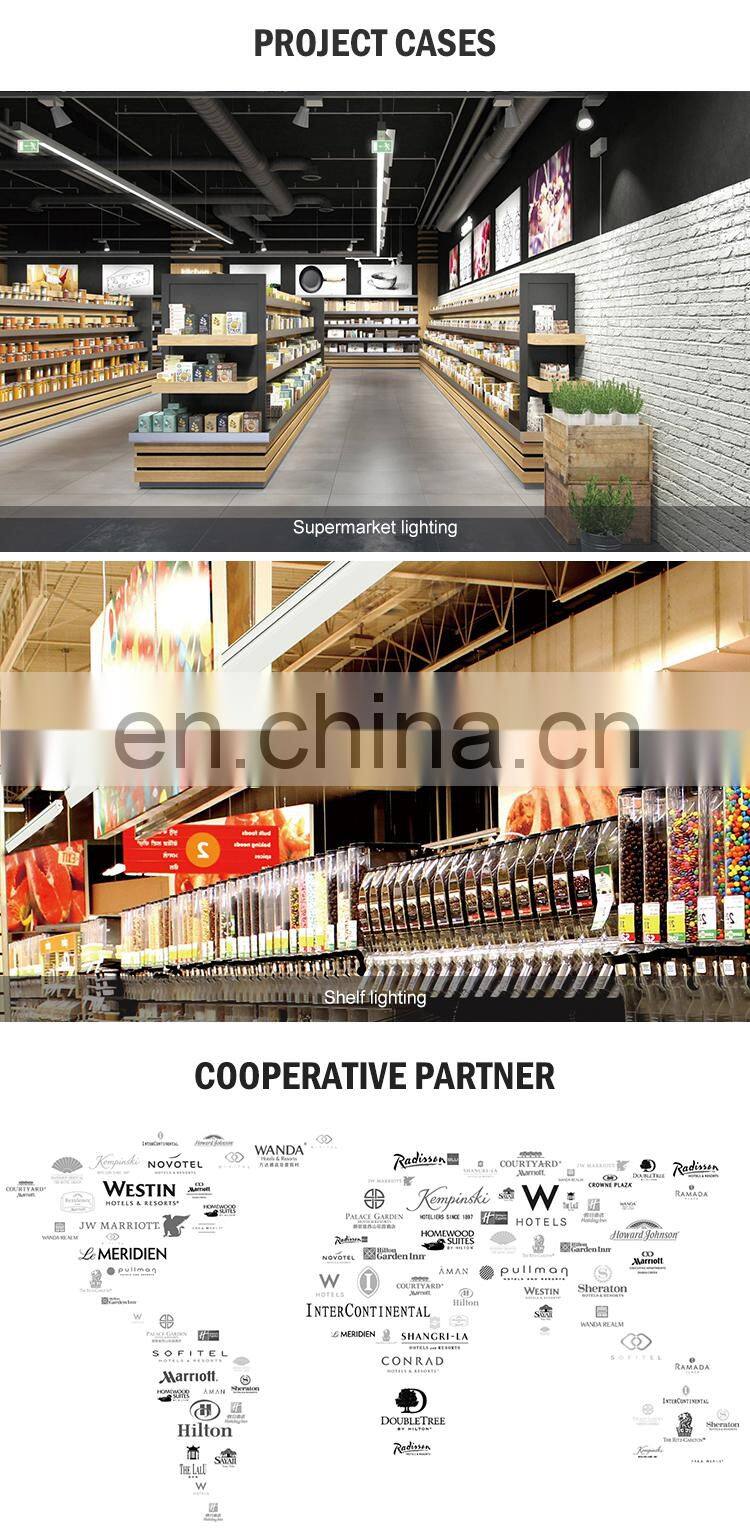 Guide Rail Ceiling Hanging Installation For Supermarket Light Aluminum 100CM 64W Smd Led Linear Light