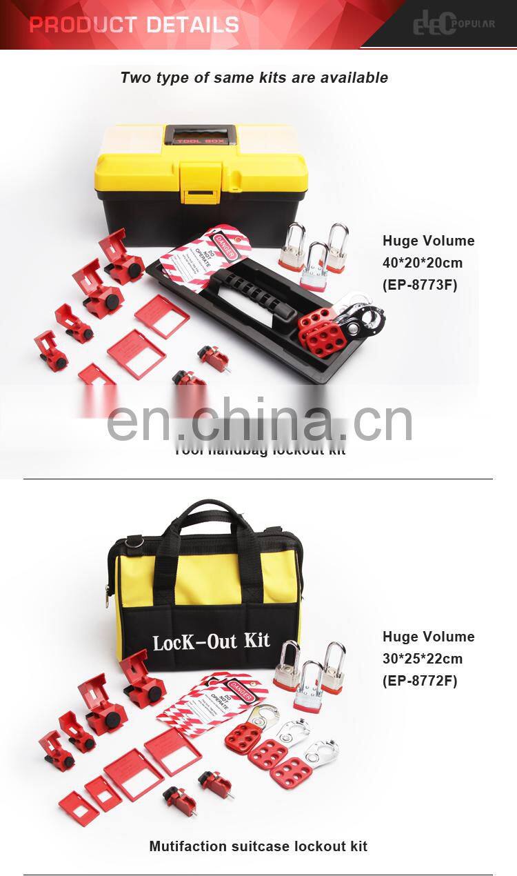 Portable Safety Breaker Lockout Tagout Box With Laminated Padlock