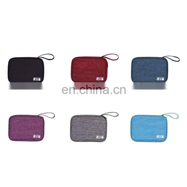 Amazon Hotsale Waterproof Slim Electronic Accessories Storage Case Travel Cable Organizer Bag For USB SD Card