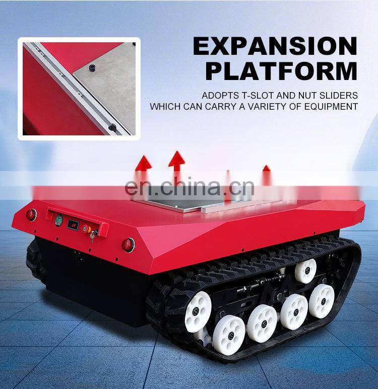 agricultural track military equipment snow removal vehicle robot chassis