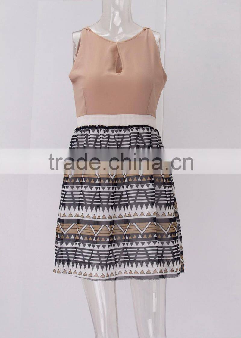 summer Casual dress Fashion dress Sleeveless lady dress