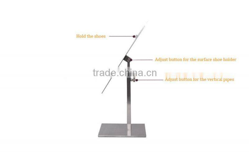 Metal Shoe Rack Matt Silver Retail Shoe Rack Display Stands Wholesale Shoe Holder