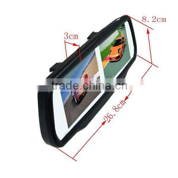 4.3 inch rearview mirror with double screen