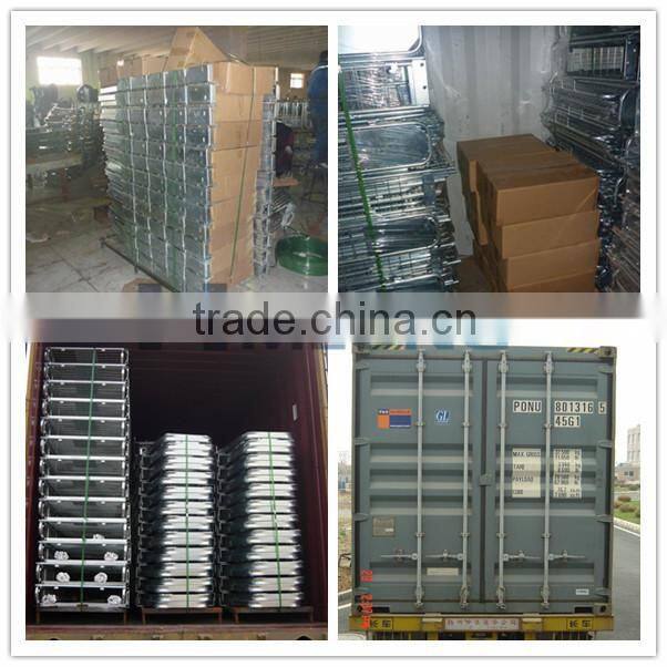 Warehouse mesh storage foldable roll trolley