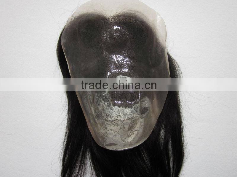 Lace closure hair piece in 100% human hair cuted from one person