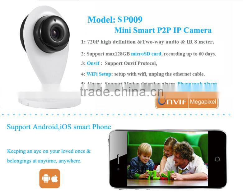 Wifi 720P Camera IR CUT Microphone & Speaker Two Way Audio Micro IP Camera