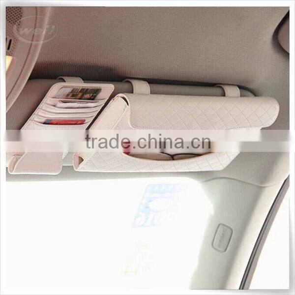 Christmas season hot promotion leather car visor tissue holder for home