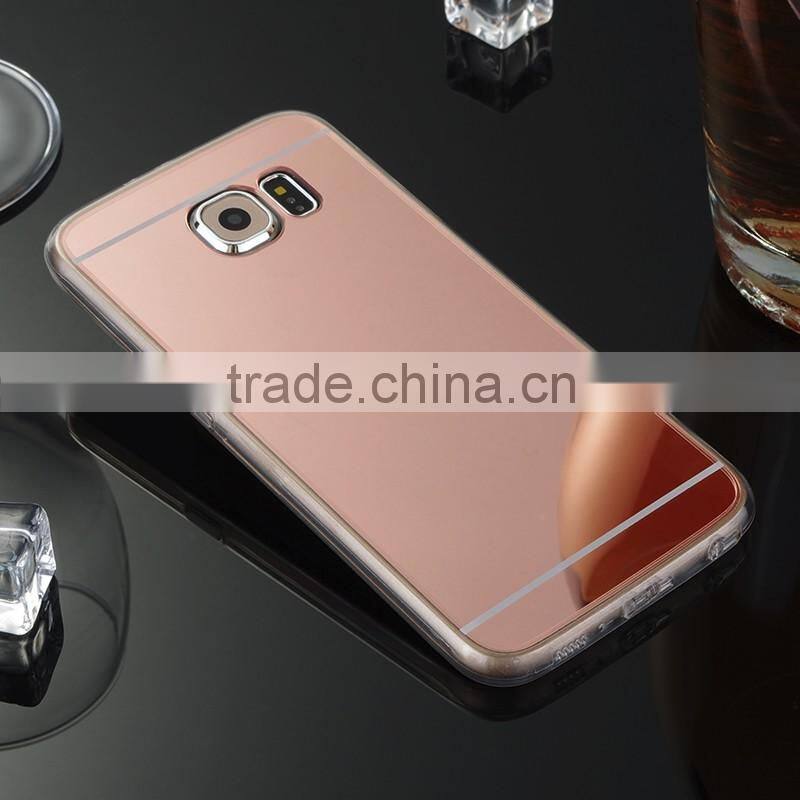 Wholesale Case cover for samsung galaxy s6 , tpu bumper mirror mobile phone case