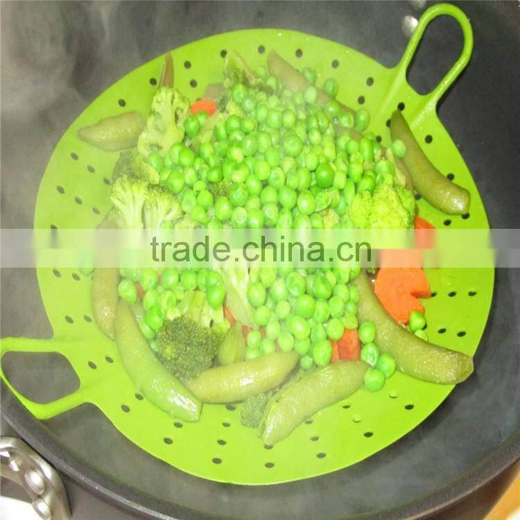 silicone manufactory Skid-proof fruit dish Silicone flex Steamer Basket