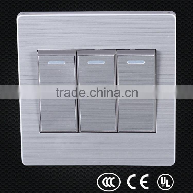 New style 86 type stainless steel one gang one way switch, switch plates , wall plates
