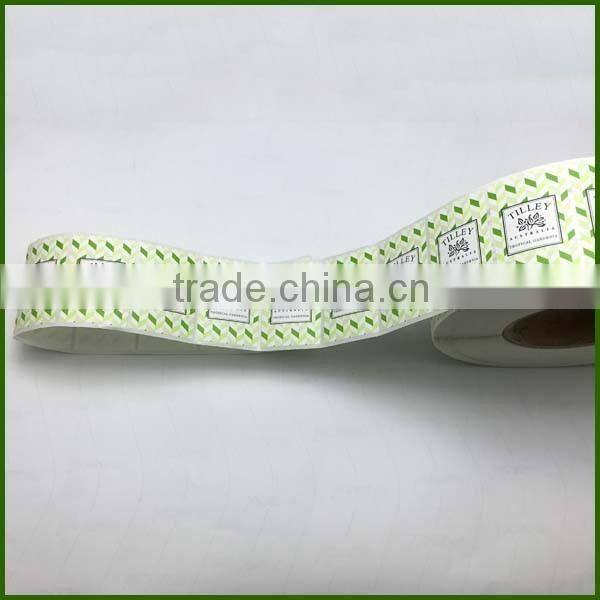 Custom Printed Adhesive Colorful gloss Paper Stickers for skin care