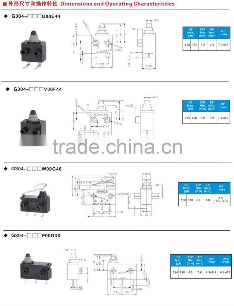 40t85 micro switch waterproof, switch for motor electric 12v, t85 micro switch