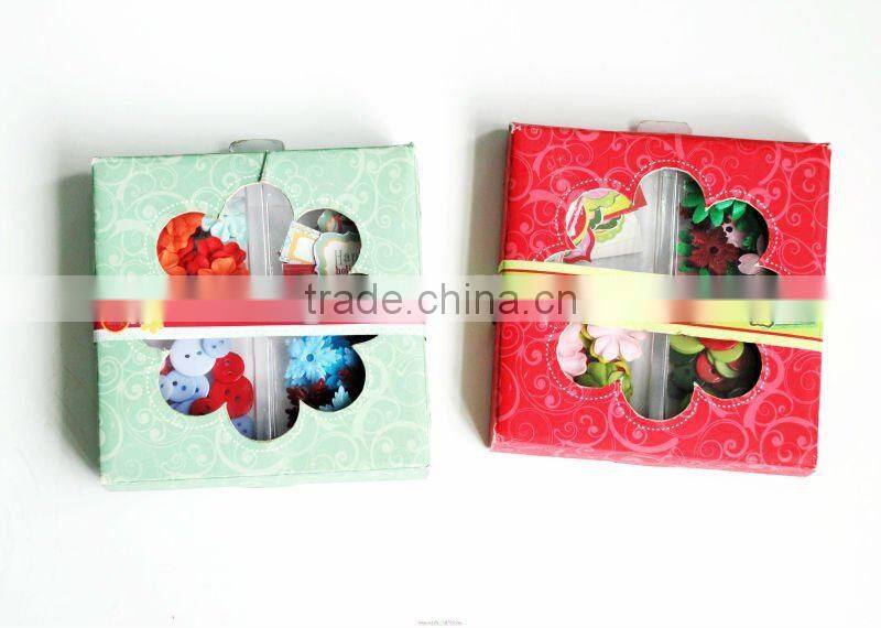 Scrapbooking Paper Flowers Embellishment Kit